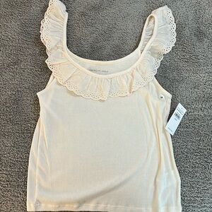 NWT. AE Ribbed Eyelet Tank, Medium